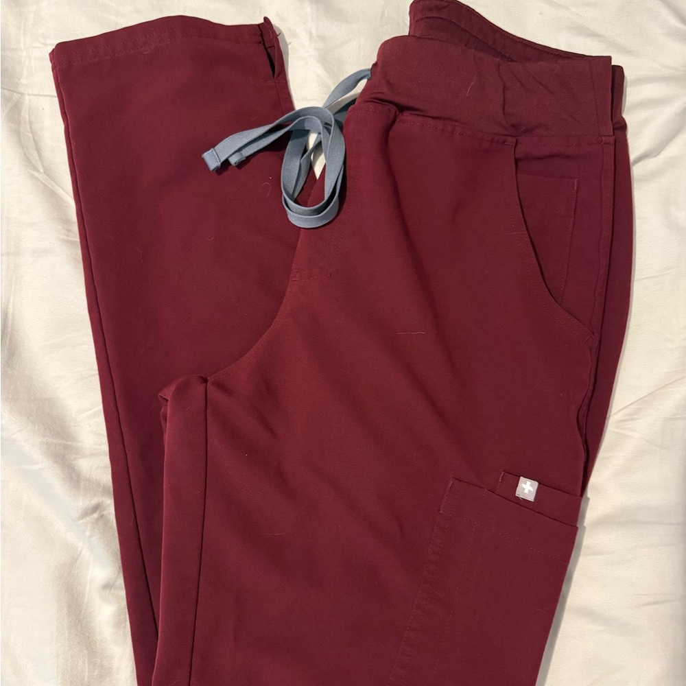 FIGS Women’s  Burgundy Yola High waisted skinny pants